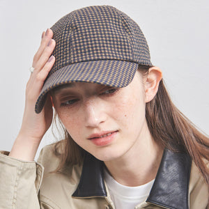 ギンガムチェック キャップ UV