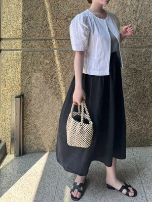 リネンクロップドジャケット