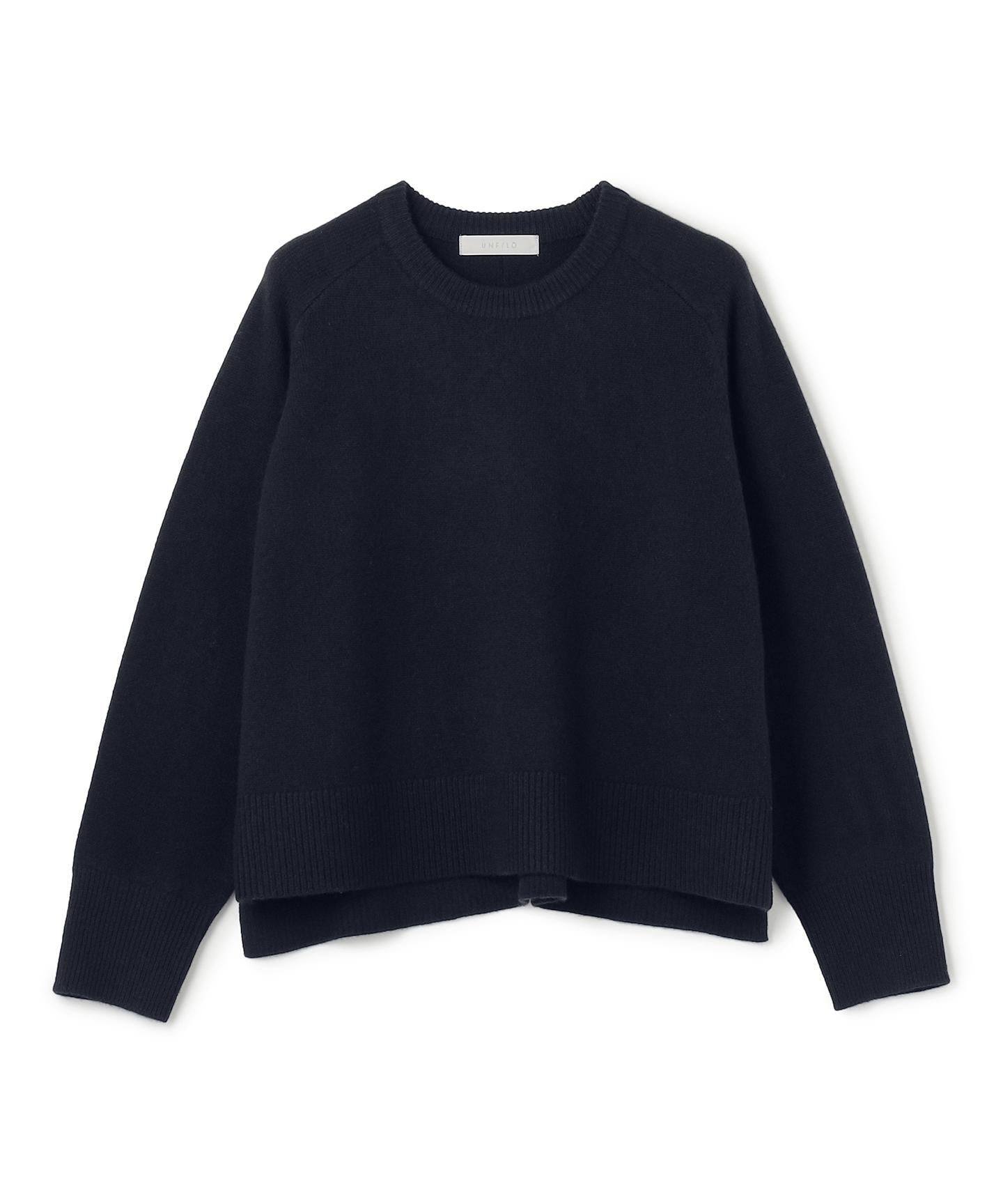 カシミヤブレンド クルーネックニット