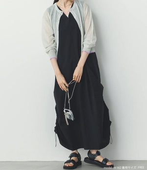 バイカラーシアーニットカーディガン