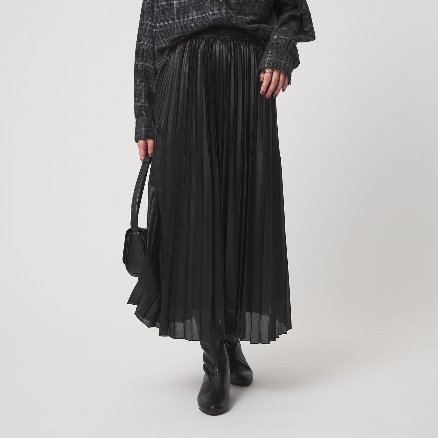 ハクプリント プリーツ スカート