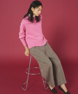 ウールカシミヤミックス ロールネック ニット