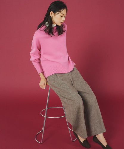 ウールカシミヤミックス ロールネック ニット