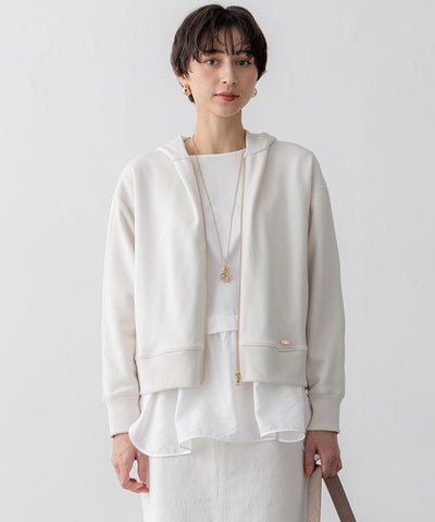 コットンテリー ジップアップ フーディー
