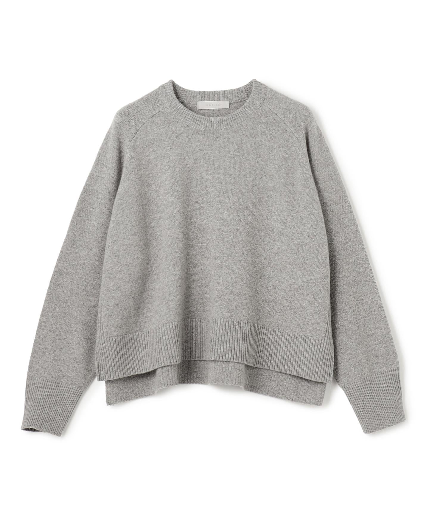 カシミヤブレンド クルーネックニット