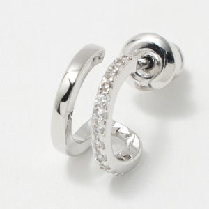 パヴェ ダブル Cシェイプ ピアス