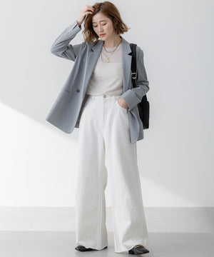 LIGHT DENIM バレルワイド パンツ