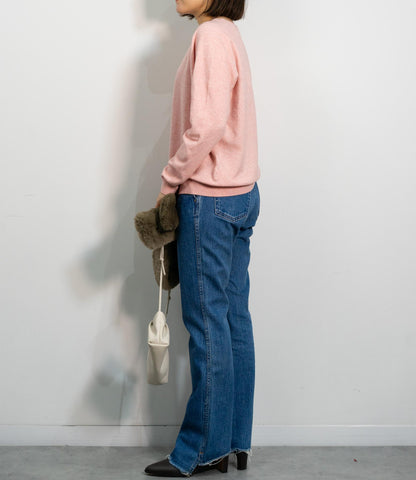 ソフトカシミアクルーネックニット