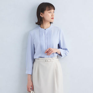 ピンタック 7分袖 ブラウス
