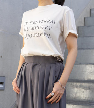 レタリングスリムTシャツ