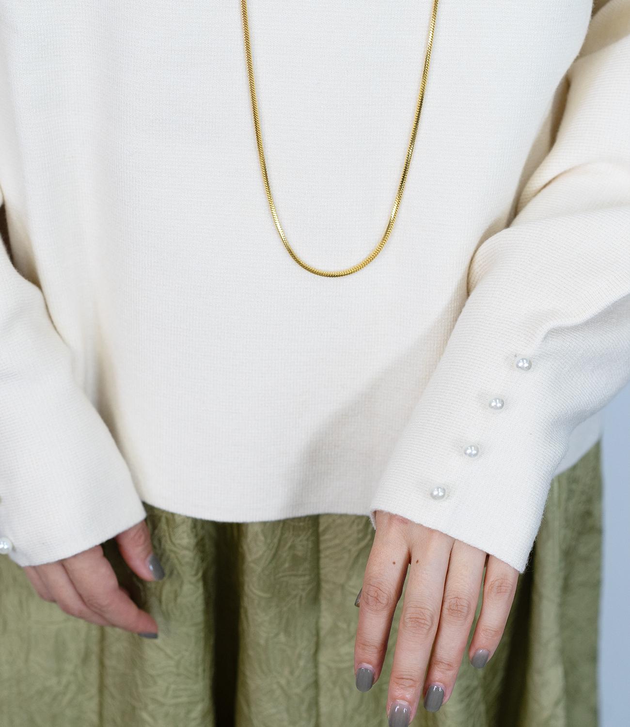 袖パールふわり袖ニット