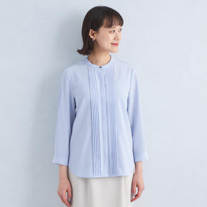 ピンタック 7分袖 ブラウス