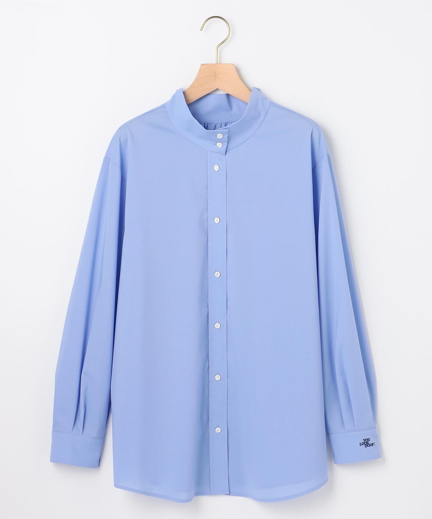 コットンタッチシャーティング刺繍入り ブラウス