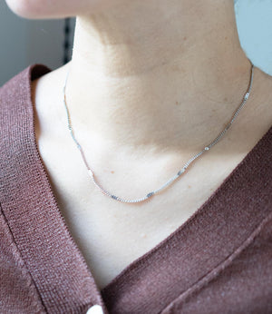 オーバルチェーンツインネックレス