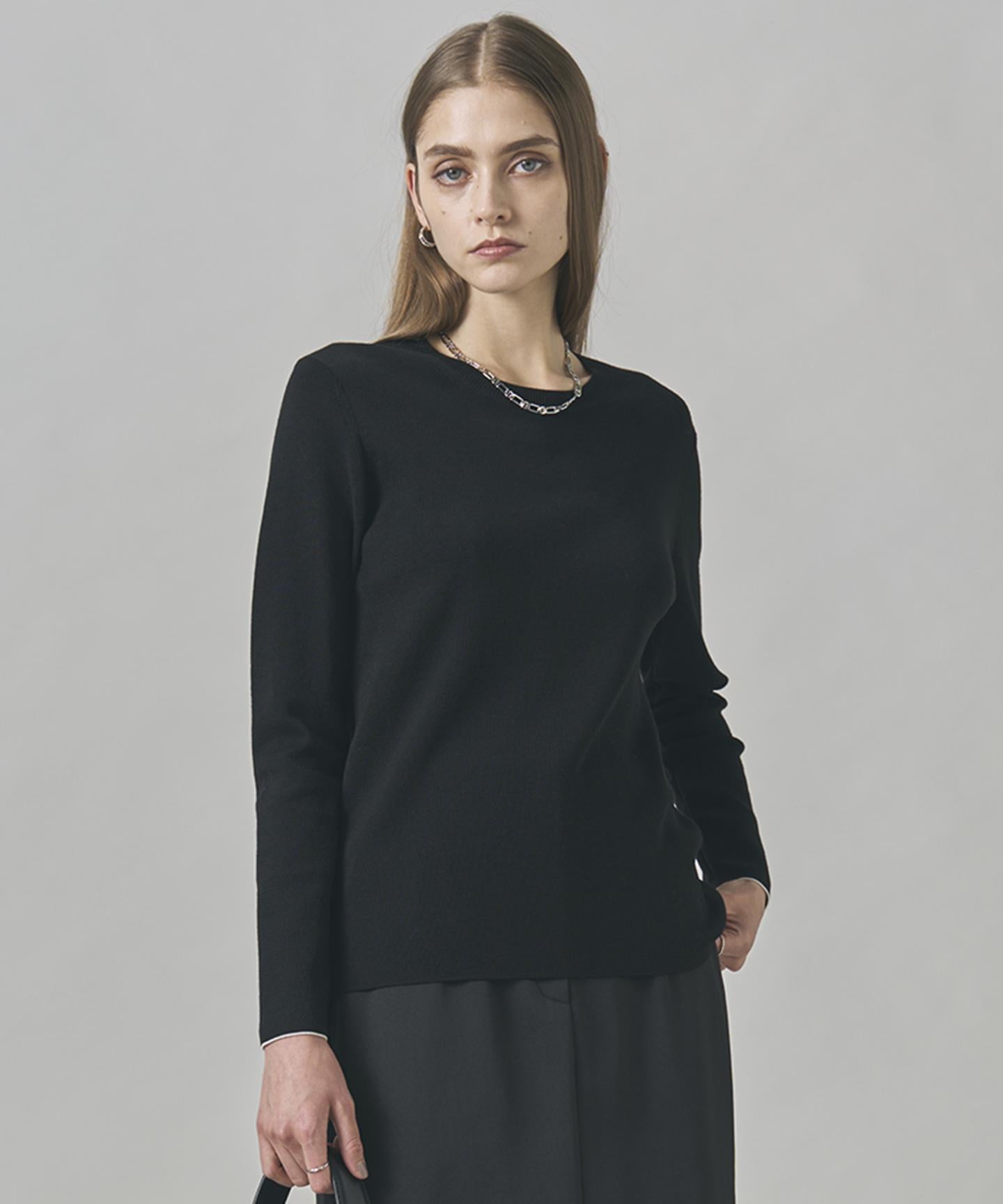 エクストラファインメリノ クルーネックプルオーバー