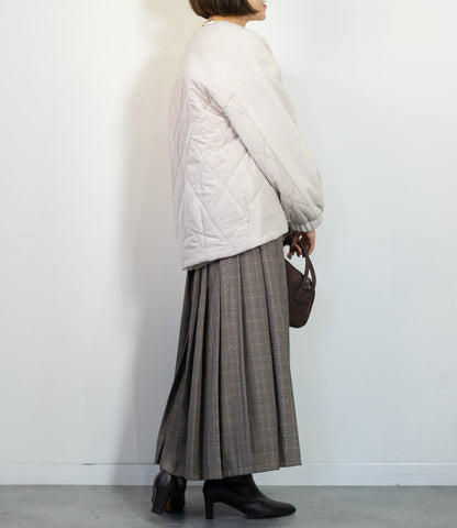 メランジ切替ノーカラーコート