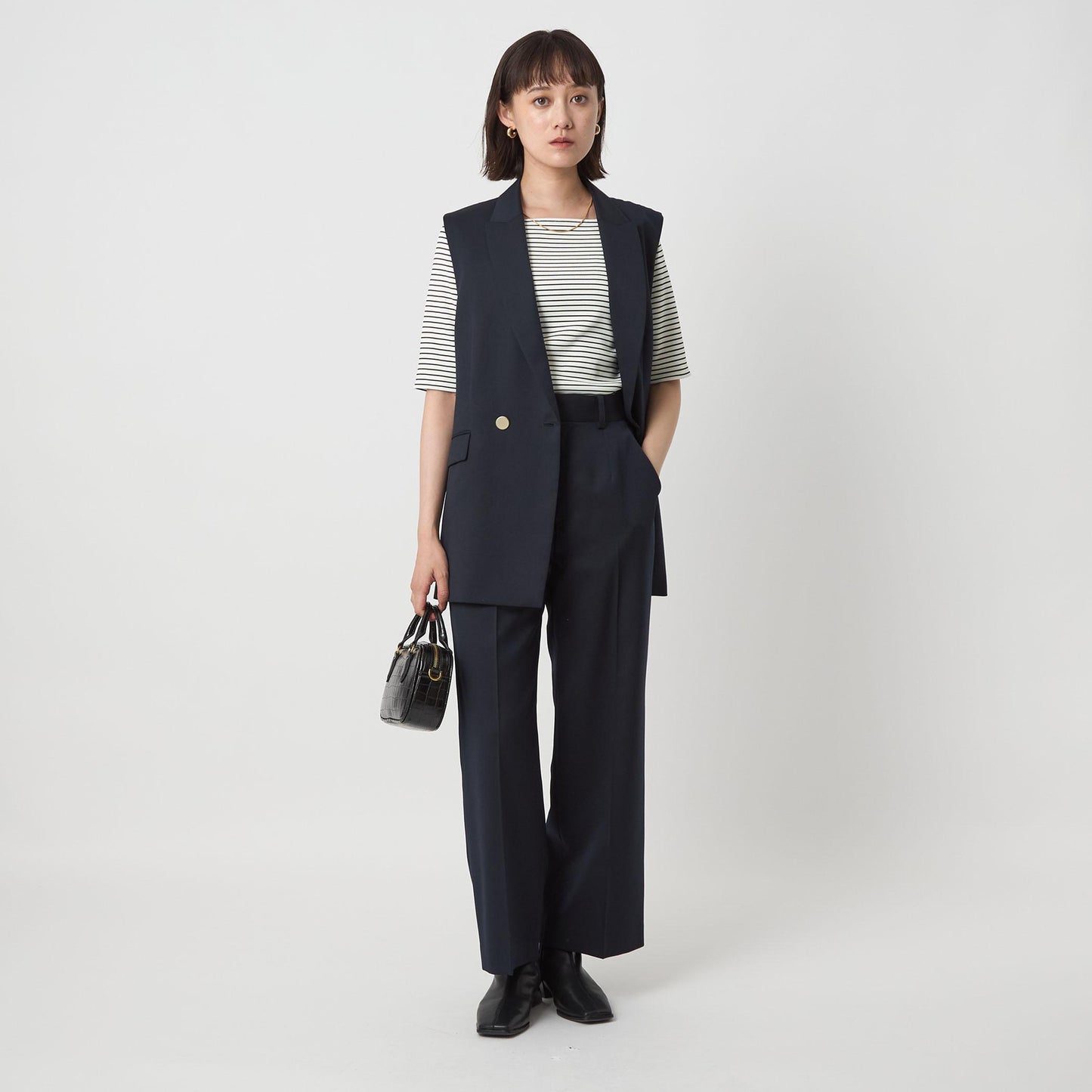 ニットライク スクエアネック カットソー