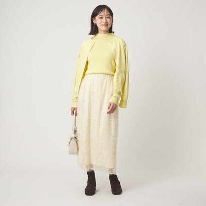 シアー レース ギャザー スカート