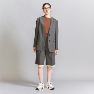 カットオフ カラーレス ジャケット