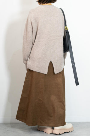 FOX混バックスリットオーバーニット