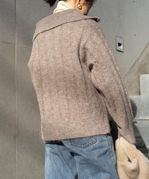 ハーフジップニット