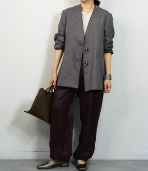 ツイードライクノーカラージャケット