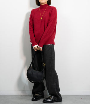 ヘリンボーン裏起毛イージーパンツ