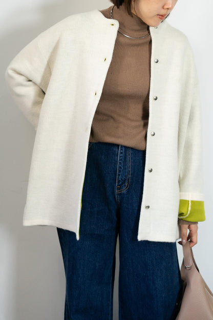 バイカラーミドルコーディガン