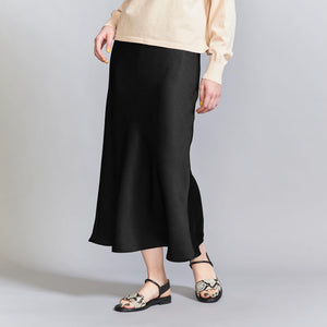 ポリエステルサテン マーメイドフレアスカート