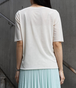ダブルチュールハーフスリーブカットソー