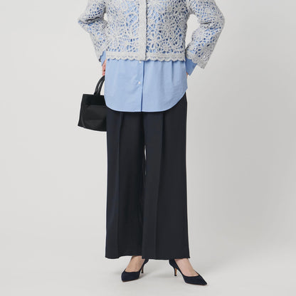 2タック ワイドパンツ‐UVカット 接触冷感 吸水速乾 帯電防止 ウォッシャブル‐