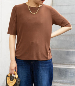 ダブルチュールハーフスリーブカットソー