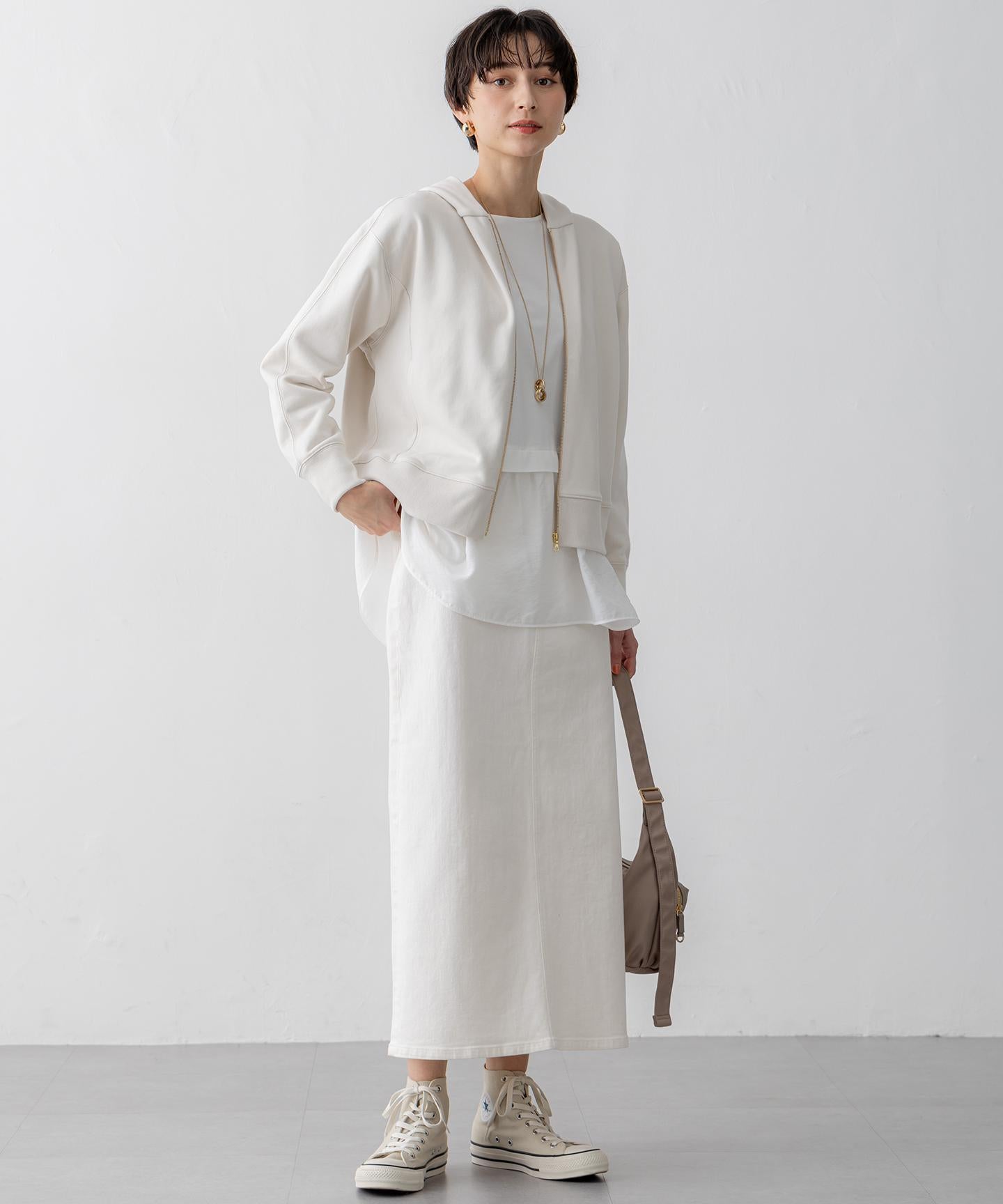 コットンテリー ジップアップ フーディー