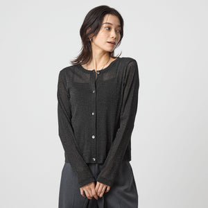 シアーラメ チュール カーディガン