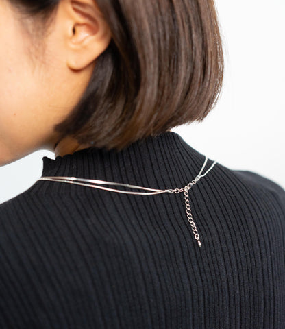 シャープダブルロングネックレス