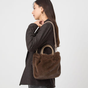 フェイクファー2WAY トートバッグ / ショルダーバッグ