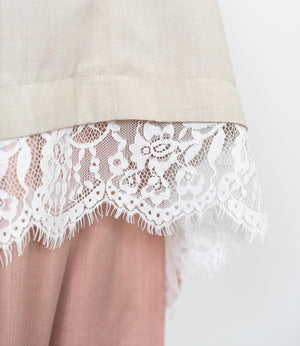 レースドッキングスキッパーブラウス