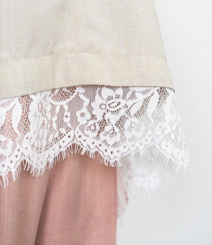 レースドッキングスキッパーブラウス