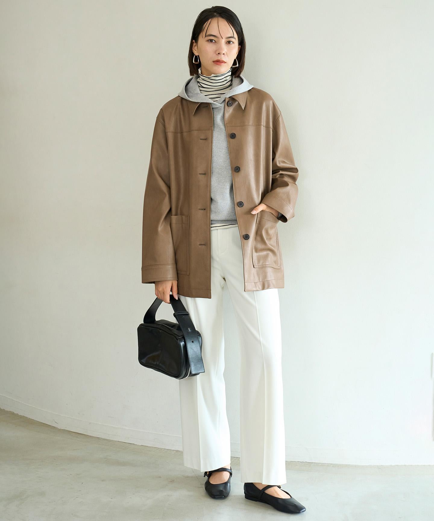 コットンカシミヤ タートルネックカットソー