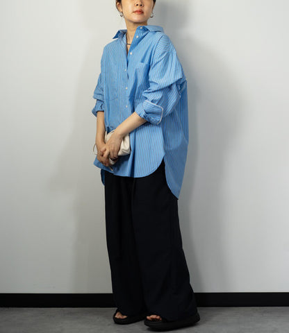 ストライプオーバーシャツ