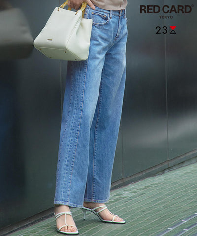 デニム ライン ワイドパンツ