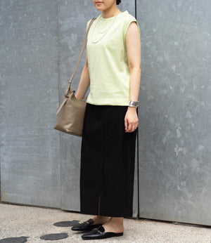 USAコットンコンパクトノースリーブカットソー