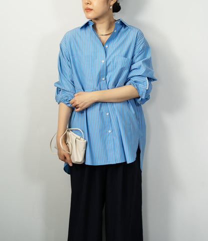 ストライプオーバーシャツ