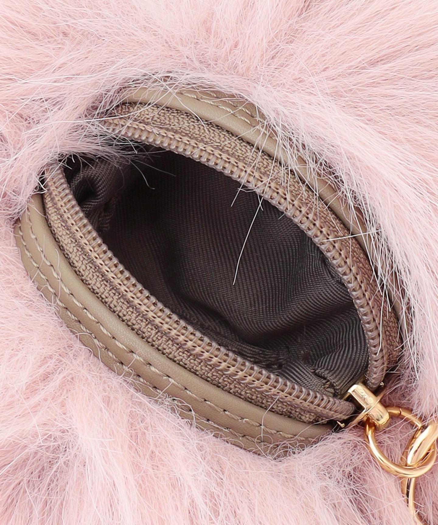 フェイクファー チャーム バッグ