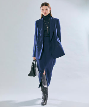 LA MONNAIE / バイカラーウールタートルニット