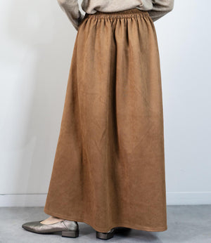 スウェードフレアスカート