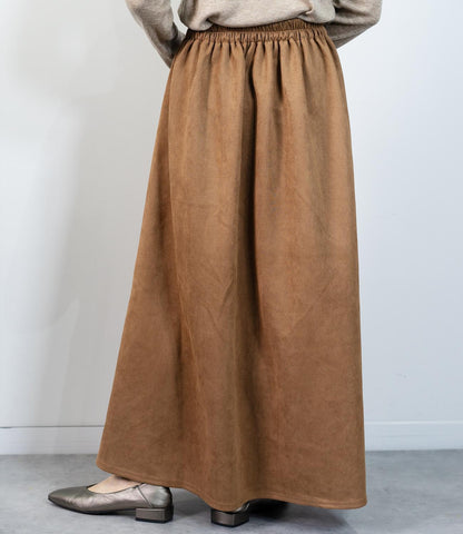 スウェードフレアスカート