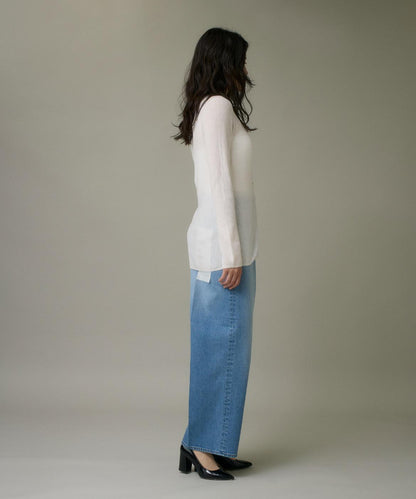 Vネックリブニットカーディガン《Melty air wool》