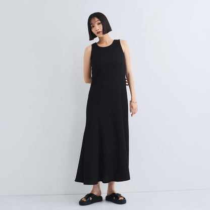 シャーリングジャージーワンピース≪洗濯機で洗える≫