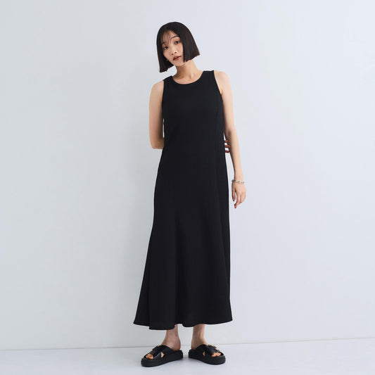 シャーリングジャージーワンピース≪洗濯機で洗える≫